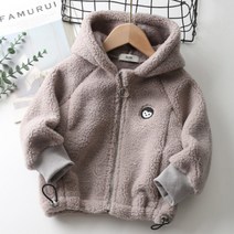 엔젤아이 아동용 펭돌이후드집업 뽀글 점퍼