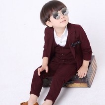 오렌지다몸앤젤아이 남아용 입학 졸업 시즌 레드 타이 체크 정장 5종 세트