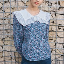 벰버 SAILOR COLLAR LACE BLOUSE
