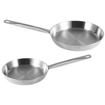 에델코첸 통3중 코지프리즘 프라이팬 2종 세트 A 인덕션 IH, 프라이팬 24cm + 프라이팬 28cm