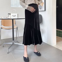 겟잇블루 패션 캐주얼 벨루어 임산부 머메이드 스커트