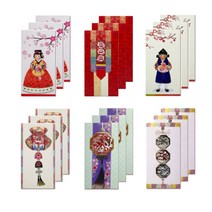 영원 Q6 설날추석 용돈봉투 6종 x 3p 세트, 혼합색상, 1세트