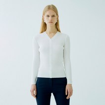 여성용 단색 면혼방 가디건 HSSW2B790IV