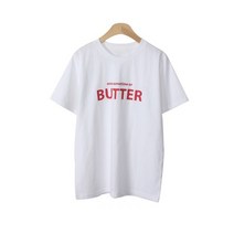 시크블랙 여성용 그루혼 레터링 반팔 티셔츠 T8855K22