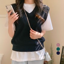 베러스윗 루즈핏 브이넥 니트 베스트