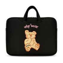 ajj 캐릭터 노트북 파우치 가방, 02 알파벳 베어