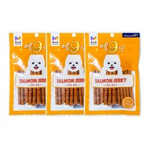 목우촌 강아지 펫9단 져키 100g, 3개, 연어