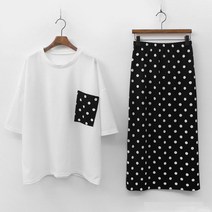 슈가펀 미엘로 패턴 스커트 세트