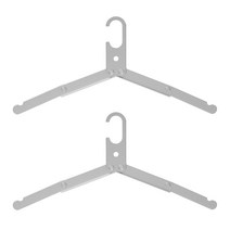 더풀문 휴대용 2단 접이식 옷걸이, 2개, 실버