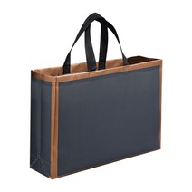 프렌치코다 부직포 사각 가방 다용도 쇼핑백, 블랙