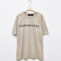 탱커스 여성용 썸웨어 레터링 라운드 반팔 티셔츠 TU1TS066L0