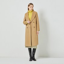 씨씨콜렉트 여성용 숄카라 알파카 더블 코트 C214MSG519
