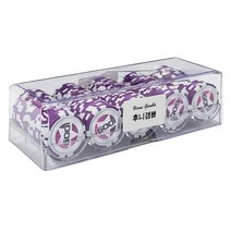 후니갬블 스타 숫자 500 클레이 포커칩 100p + 아크릴케이스 세트