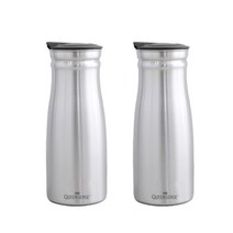 퀸센스 플렉스 스텐물병 2p, 실버, 1000ml