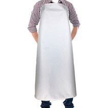 드방스 PVC 방수 옥스퍼드 앞치마, 화이트