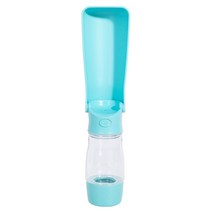 강아지 무라펫 올인원 접이식 휴대용 물병, 블루, 1개