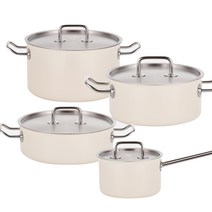 에델코첸 인덕션 통3중 뉴프로피 냄비 세트 300PROIVSET4 4종, 편수 16cm + 양수 20cm + 전골 24cm + 곰솥 24cm, 아이보리