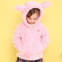 젤리스푼 여아용 젤리토끼 보아퍼 후드점퍼