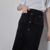 올리비아로렌 포켓 자수 데님 스커트 VOCMSYF7211