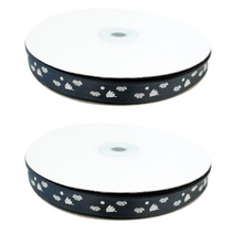 도나앤데코 명절 선물포장 달토끼 롤 리본 2p, 네이비, 45m