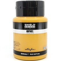 쉴드 에픽 아크릴물감 607 옐로우 오커, 1색, 500ml