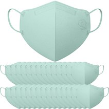 아임리얼 스누피 언택트 플러스 마스크 소형, 찰리브라운 파스텔 민트, 30개입, 1개