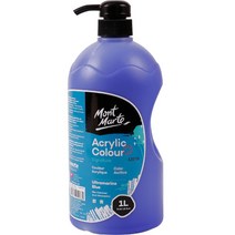 벨리안 전문가용 유화 대용량 펌프형 아크릴 물감 울트라마린블루, 1색, 1L