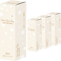 홈에디션명진 크린 이중 지퍼백 대형 25 x 30cm 20p, 4개