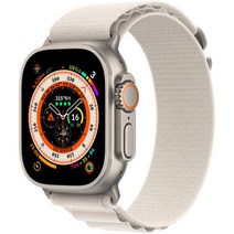 Apple 애플워치 Ultra 알파인 루프 49mm GPS+Cellular 티타늄 케이스, 스타라이트 Medium