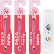 뽀로로 토이 유아 칫솔 루피 3p + 케이스 세트, 혼합색상, 1세트