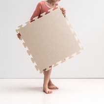 따사룸 PE 유아용 퍼즐 매트 100 x 100 x 2.5 cm, 바닐라 아이보리, 6개
