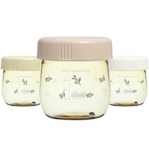 그로미미 PPSU 이유식용기 250ml x 3종 세트, 올리브(퓨어골드,로즈골드,화이트), 1세트