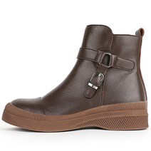 제이슈 소가죽 기모안감 퍼그 앵클부츠 4cm