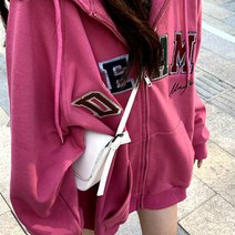 메이첼 데일리 레터링 루즈핏 긴팔 후드집업 01523