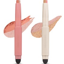메리쏘드 투톤 섀도우 0.9g x 2종 세트, 스탈릿코랄, 글리터탭, 1세트