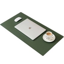 힐리오 가죽 데스크 패드 양면, 에머랄드 그레이