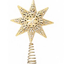 화려하고 럭셔리한 필수 크리스마스 트리 별장식, 골드