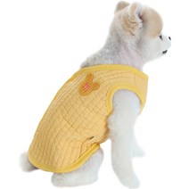 에이미러브즈펫 반려동물 BL 깔깔이 M 조끼, 머스타드