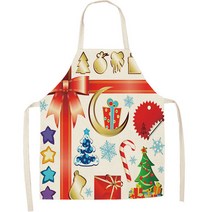 텐즈 다양한 크리스마스 미술 앞치마, TYPE15