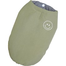 딩동펫 반려동물 스마일 프린팅 패딩 조끼, 그린