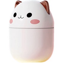 유니영 USB 미니캣 가습기 무드등 LED등 UNH200MC, 화이트