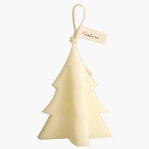 F5NATURE 크리스마스 오브제 트리캔들 블랑쉬, 화이트