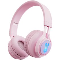 디알고 LED 무선 키즈 블루투스 헤드폰, 핑크, DRGO-BH06C