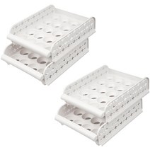 생활공식 서랍형 2단 20구 계란트레이 2p, 화이트