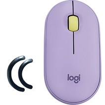 로지텍 PEBBLE 무선 마우스 M350 + 마우스 피트, 라벤더 레모네이드