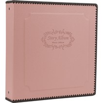 스토리앨범 제이앤에이치 포켓 민자형 앨범 10.2 x 15.2 cm, 핑크(앨범), 백지(속지), 50매