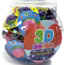 3D 과일 모양 젤리 50개입, 850g, 1개