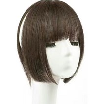 하이유니 3D 입체 히메컷 앞머리 탑커버 헤어피스, 라이트브라운, 1개