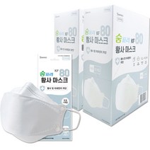 숨프리KF80황사마스크(KF80)(대형), 30개입, 2개, 화이트