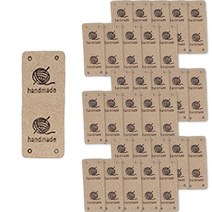 털실 그래픽 영문 핸드메이드 레터링 DIY 소품 만들기 가죽 라벨 40g, 라이트 코랄, 50개